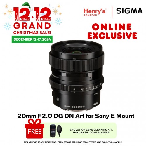 Sigma 20mm F2.0 DG DN Art for Sony E Mount