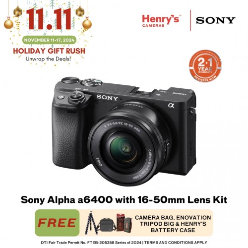 Sony Alpha a6400 Mirrorless Camera with 16-50mm Lens Kit 