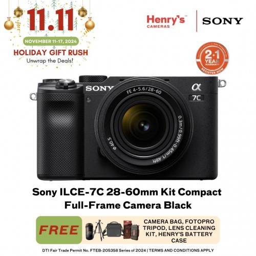 Sony ILCE-7C 28-60mm Kit Compact Full-Frame Camera Black