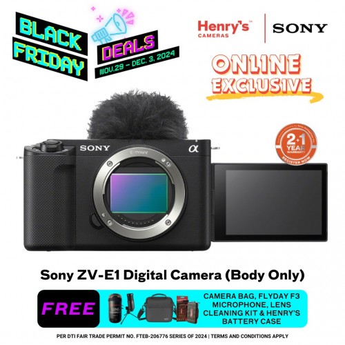 Sony ZV-E1 Digital Camera (Body Only) Black (Sony Phil)