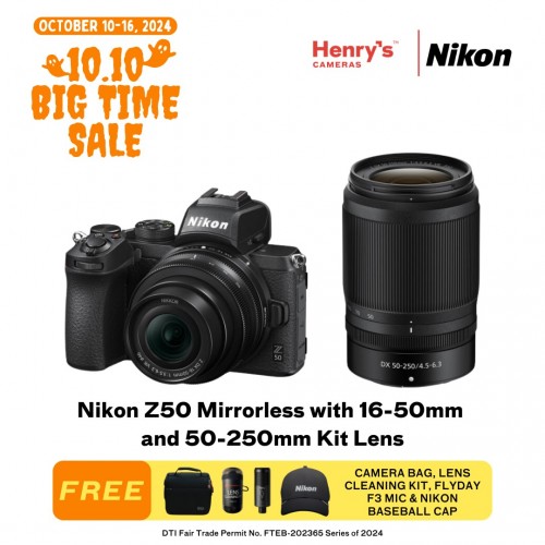 Nikon Z50 Mirrorless with 16-50mm and 50-250mm Kit Lens