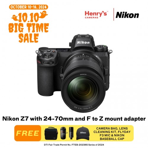 Nikon Z7 with 24-70mm and F to Z mount adapter