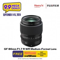 Fujifilm GF 80mm F1.7 R WR Medium-Format Lens