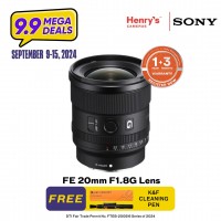 Sony FE 20mm F1.8G Lens