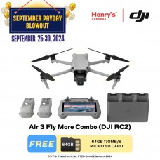 DJI Air 3 Fly More Combo Drone with DJI RC2 Controller with LCD