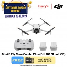 DJI Mini 3 Fly More Combo Plus Drone with DJI RC-N1 controller no LCD