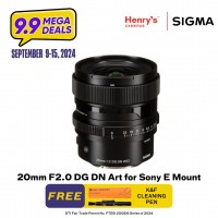 Sigma 20mm F2.0 DG DN Art for Sony E Mount