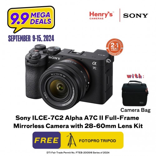 Sony ILCE-7C2 Alpha A7C II Full-Frame Mirrorless Camera with 28-60mm Lens Kit