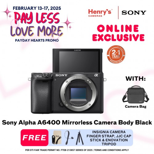 Sony Alpha A6400 Mirrorless Camera Body Black