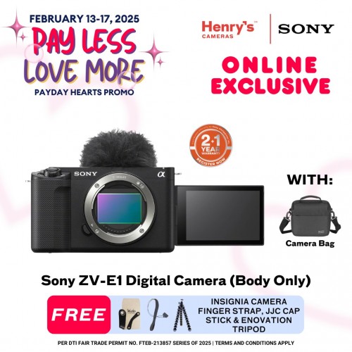 Sony ZV-E1 Digital Camera (Body Only) Black (Sony Phil)