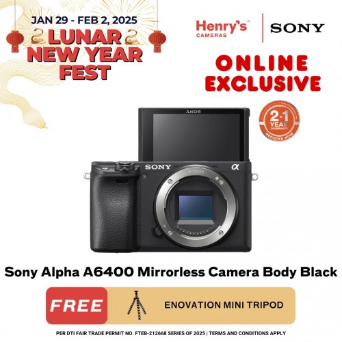 Sony Alpha A6400 Mirrorless Camera Body Black