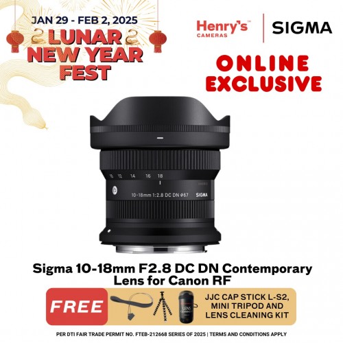 Sigma 10-18mm F2.8 DC DN Contemporary Lens for Canon RF