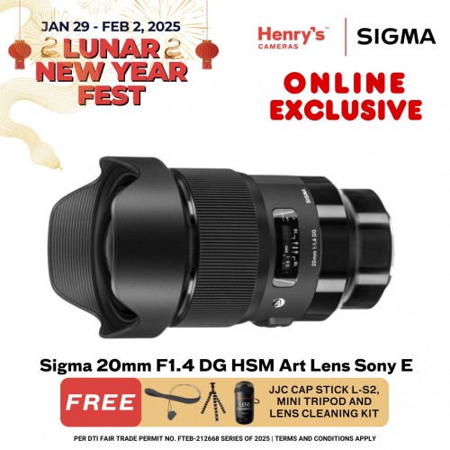 Sigma 20mm F1.4 DG HSM Art Lens Sony E