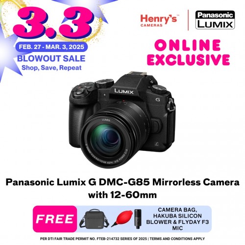 Panasonic Lumix G DMC-G85 Mirrorless Camera with 12-60mm