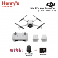 DJI Mini 3 Fly More Combo Plus Drone with DJI RC-N1 controller no LCD