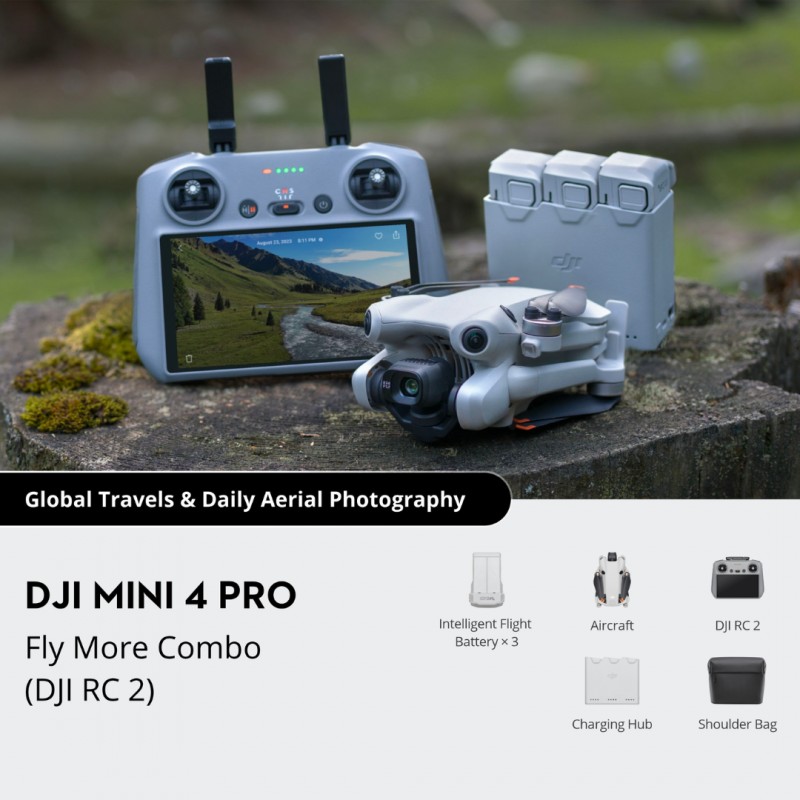 DJI Mini 4 Pro with RC2 Fly More Combo
