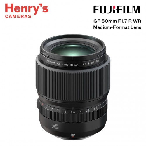 Fujifilm GF 80mm F1.7 R WR Medium-Format Lens