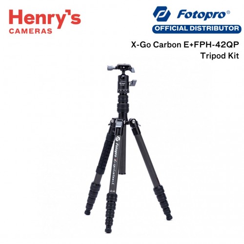 Fotopro X-Go Carbon E+FPH-42QP Tripod Kit Black/Grey