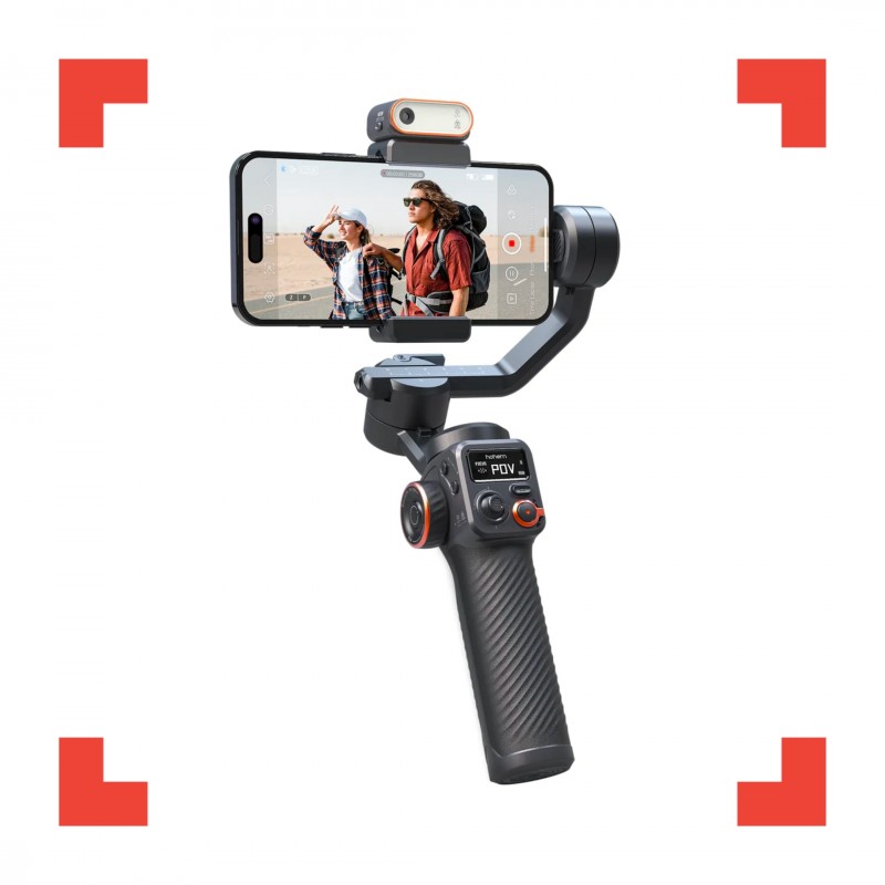 hohem iSteady M6 Kit 3- Smartphone Gimbal Stabilizer with AI Vision Sensor  & with Tripod, Magnetic Design, Portable and Foldable for video recording
