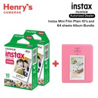 Fujifilm Instax Mini Film 10's Plain (2pcs) and Album Bundle