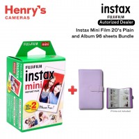 Fujifilm Instax Mini Film 20's Plain and Album Bundle