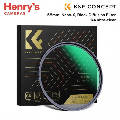 K&F 58mm, Nano-X, Black Diffusion Filter 1/4 ultra-clear