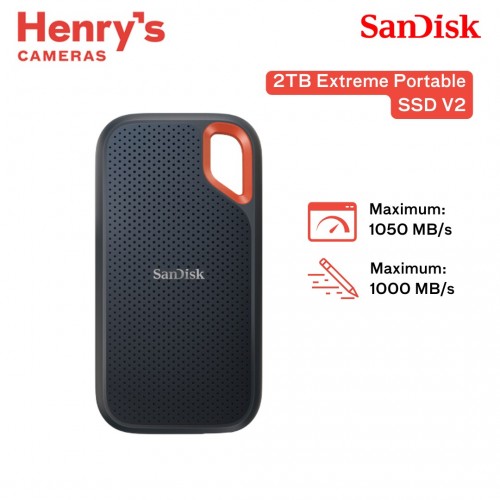 Sandisk 2TB Extreme Portable SSD V2 Hard Drive SDSSDE61